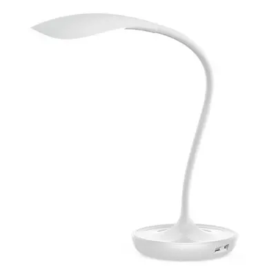 LED lámpatest , asztali , érintőkapcsolóval , billenthető , 5W , dimmelhető , USB , meleg fehér 