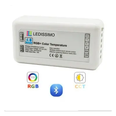 RGB-CCT , Bluetooth csoport (zóna) vezérlő , group control , 120/240 Watt , LEDISSIMO SMART