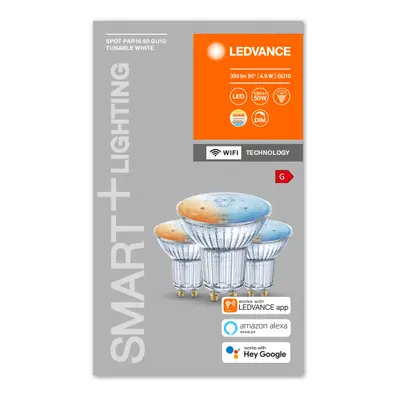 LED lámpa , égő , szpot , 3 x GU10 , 3 x 4.9W , CCT , dimmelhető , LEDVANCE Smart+ WIFI