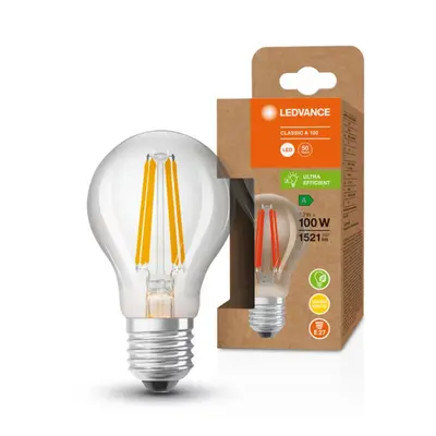 LED lámpa , égő , izzószálas hatás , filament , E27 , 7.2W , 211 lm/w , A besorolás , meleg fehé