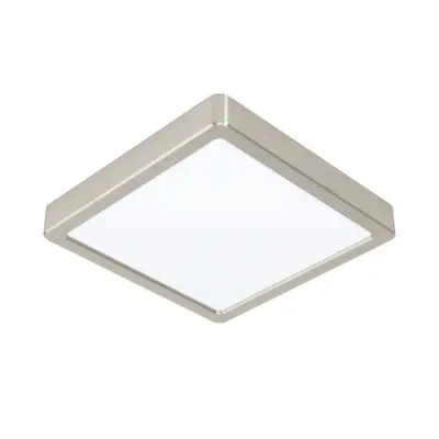 LED panel , 16.5W , falon kívüli , négyzet , meleg fehér , matt nikkel keret , EGLO , FUEVA 5 , 