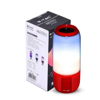 LED lámpa , hordozható , beépített hangszóróval , Bluetooth , színes hangulatvilágítás , 2 x 3W 