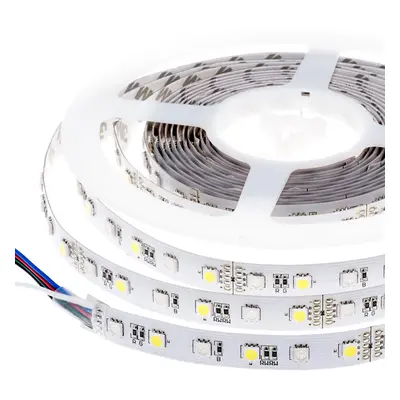 LED szalag , 5050 , 60 led/m , 14.4 W/m , RGBW , 10 mm , W = meleg fehér , IP65