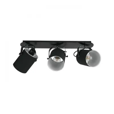 LED lámpatest , spot , 3 x E27 foglalat , billenthető , fekete , EGLO , VILLABATE , 33647