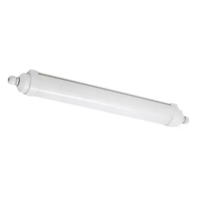 LED lámpatest , 12W , 60 cm , természetes fehér , kompakt armatúra , por- és páravédett , sorkap