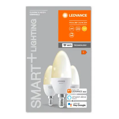 LED lámpa , égő , 3 x E14 , 3 x 4.9W , meleg fehér , dimmelhető , LEDVANCE Smart+ WIFI