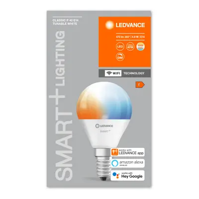 LED lámpa , égő , kis gömb , E14 , 4.9W , CCT , dimmelhető , LEDVANCE Smart+ WIFI