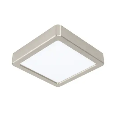 LED panel , 10.5W , falon kívüli , négyzet , meleg fehér , matt nikkel keret , EGLO , FUEVA 5 , 