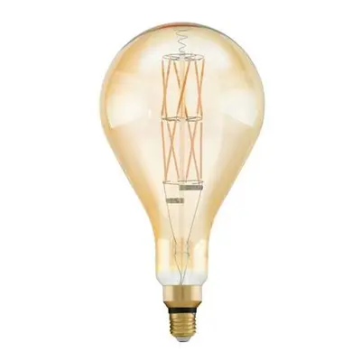 LED lámpa , égő , izzószálas hatás , filament , PS160 , E27 , 8W , dimmelhető , meleg fehér , b