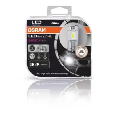 LED lámpa , égő , autó izzó , fényszóró , 2 db-os csomag , H7/H18 , 16 Watt , hideg fehér , Plug