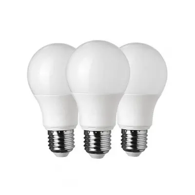 LED lámpa , égő , körte , E27 foglalat , 8.5 Watt , hideg fehér , 3 darabos csomag