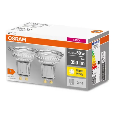 LED lámpa , égő , szpot , GU10 , 2 x 4.3W , meleg fehér , LEDVANCE (OSRAM)