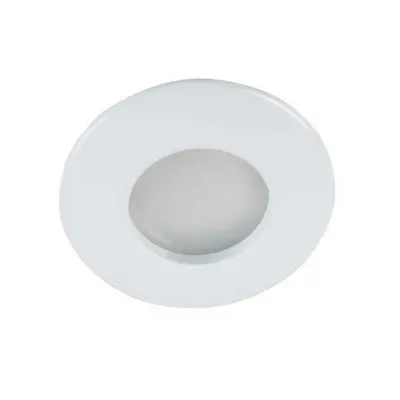 LED lámpatest , spot keret , süllyesztett , kerek , GU10 , fehér , IP44 , QULES