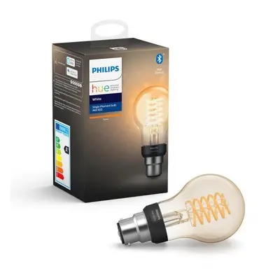 LED lámpa , égő , körte , Philips Hue , E27 , 7W , izzószálas hatás , filament, meleg fehér , di