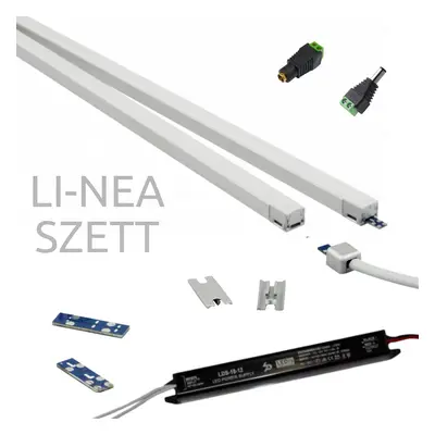 LED pultvilágító szett , 2 x 56 cm , 2 x 7.9W , természetes fehér , 700 lm/db , hálózati , LI-NE