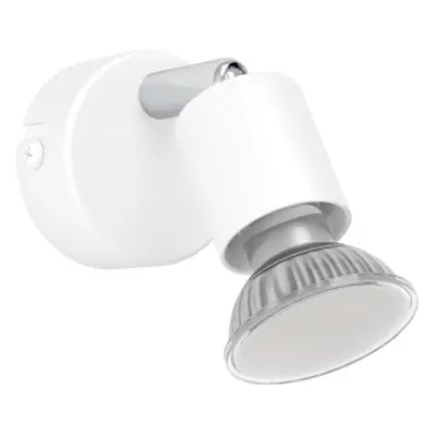 LED lámpatest , fali , spot , 1 x GU10 foglalat , fehér , króm , ECO RANGE ,STECCI-E , 74003