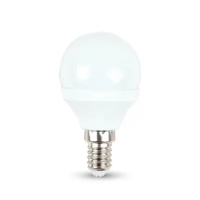 LED lámpa , égő , kis gömb , E14 foglalat , 6.5 Watt , 180° , természetes fehér , SAMSUNG Chip 