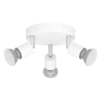 LED lámpatest , mennyezeti , spot , 3 x GU10 foglalat , fehér , króm , ECO RANGE ,STECCI-E , 740