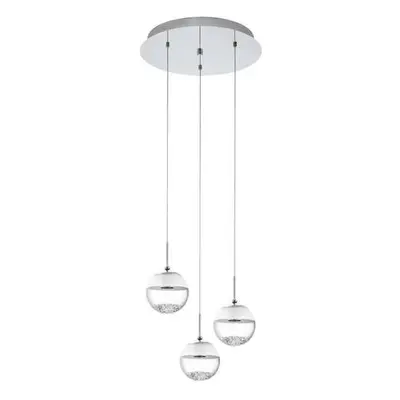 EGLO , 93709 , MONTEFIO 1 , függeszték , 3000 K , LED , 3X5W , IP20 , fehér, átlátszó