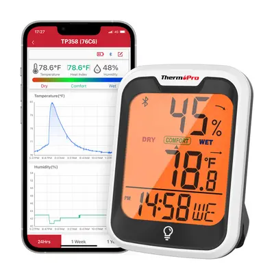 Digitális hőmérő és páratartalommérő ThermoPro TP358