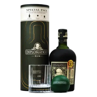 Diplomatico Reserva Exclusiva + 1 pohárral + Ice Ball 40% 0,7L