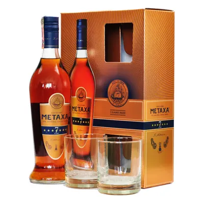 Metaxa 7* + 2 pohárral 40% 0,7L