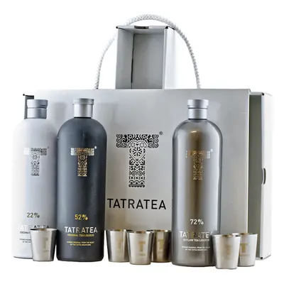 Tatratea (készlet – Tatratea Coconut, Tatratea Original, Tatratea Outlaw) + 6 pohárral 48,7% 2,1