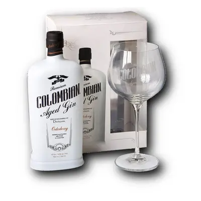 Colombian Ortodoxy Premium Aged Gin + 1 pohárral 43% 0,7L