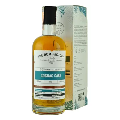 The Rum Factory Double Cask Collection Cognac Cask 45% 0,7L