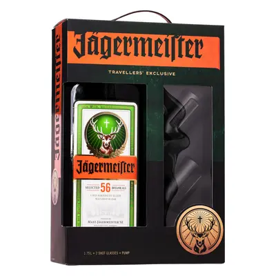 Jägermeister + pumpával + 2 pohárral 35% 1,75L