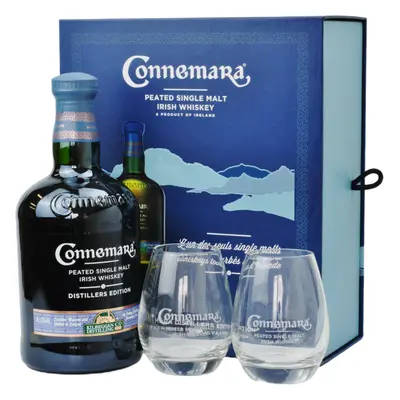 Connemara Distillers Edition + 2 pohárral 43% 0,7L