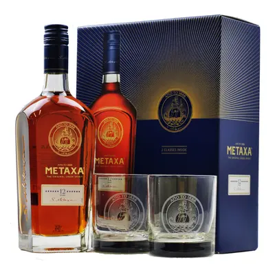 Metaxa 12* + 2 pohárral 40% 0,7L