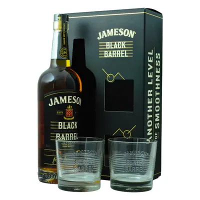 Jameson Black Barrel + 2 Pohárral 40% 0,7L