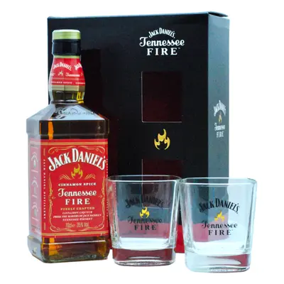 Jack Daniel's Tennessee Fire + 2 pohárral 35% 0,7L