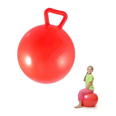 Gyerek fitnesz labda fogantyúval, piros, 45 cm