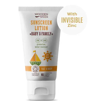 Napozási testápoló tubusban Baby & Family SPF 30 WoodenSpoon 150 ml