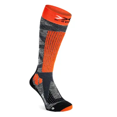 X-Socks Ski Rider 4.0 Sízokni - stone grey/x-orange