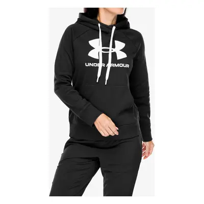 Under Armour Rival Fleece Logo Hoodie Női Felső - black/white/white