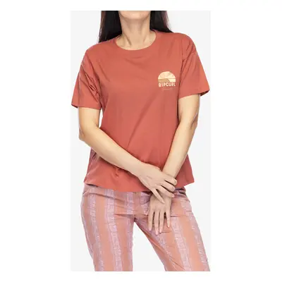 Rip Curl Line Up Relaxed Tee Női nyomtatott póló - maroon