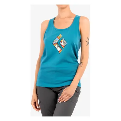 Black Diamond Rainbow Diamond Tank Női Top - cerulean blue