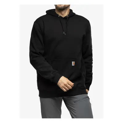 Carhartt Sleeve Logo Hooded Sweatshirt Férfi felső - black