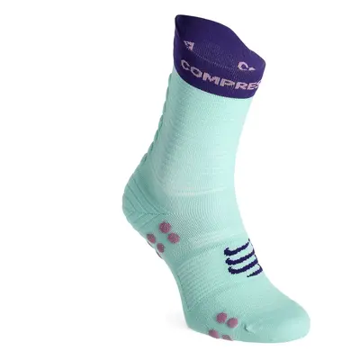 Compressport Pro Racing Socks v4.0 Run High Futózokni - shell blue/purple