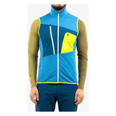 Ortovox Fleece Grid Vest Férfi Mellény - heritage blue