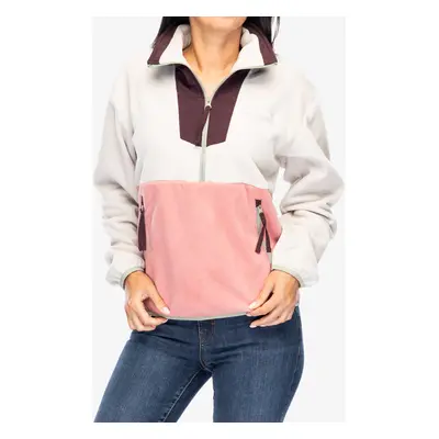 Columbia Sequoia Grove Half Zip Fleece Női felső - dark stone/pink agave