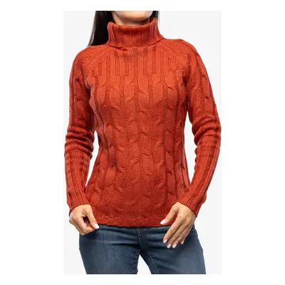 Royal Robbins Baylands Cable Turtleneck Női pulóver - redwood htr