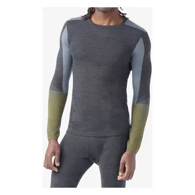 Smartwool Intraknit Thermal Merino BL Colorblock Crew Termoaktív felső - charcoal/winter moss