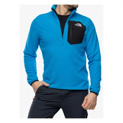 The North Face Experit 1/4 Zip Grid Fleece Polárfelső - skyline blue/tnf black