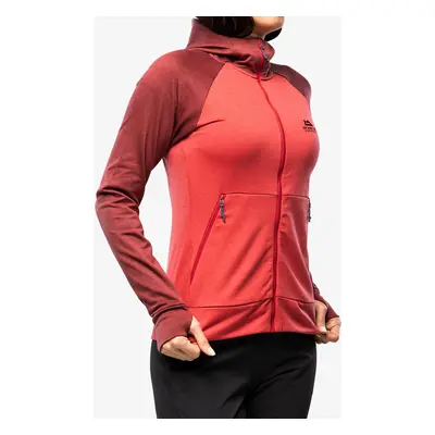 Mountain Equipment Endika Hooded Jacket Női Felső Sziklamászáshoz - capsicum/tibetan red