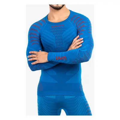 UYN Man Resilyon UW Shirt LG SL Round Neck Termoaktív Felső - blue/red