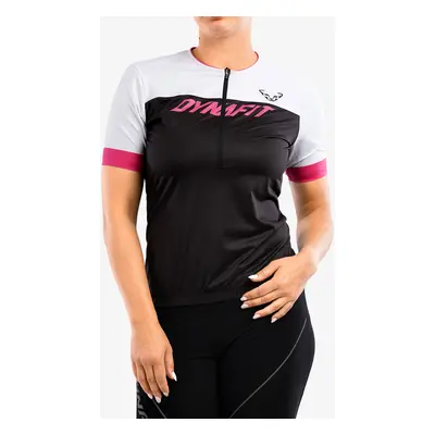 Dynafit Ride Light 1/2 Zip S/S Tee Női Kerékpáros Póló - black out/nimbus